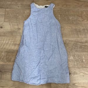 Alex Marie Blue and White Striped Linen Tank Dress